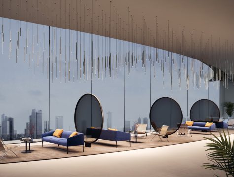 A–Tube Nano small, medium, large chrome and matte champagne_ 229 lights on recessed micro canopies