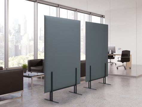 Office corridor with waiting area